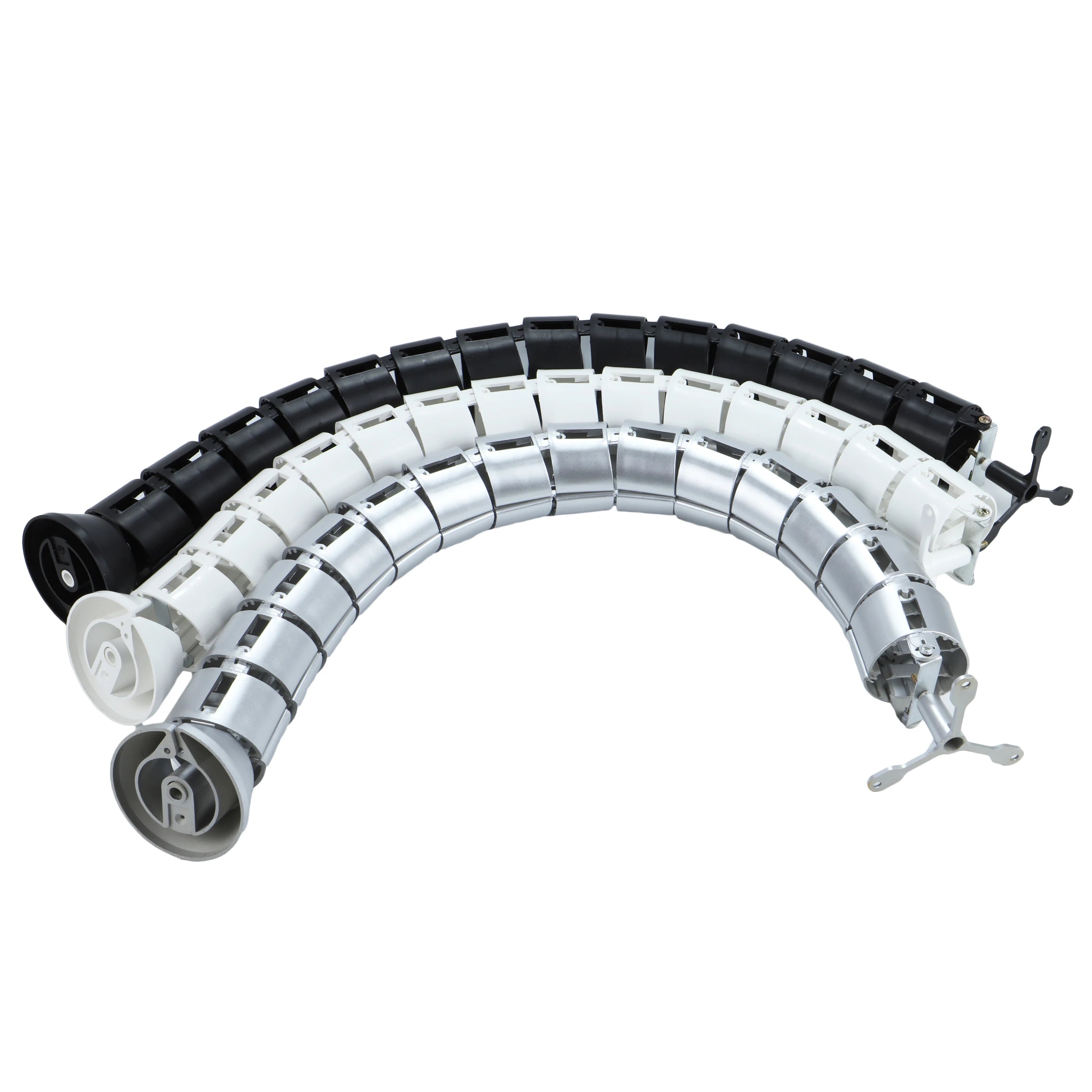 Schwarzes verstellbares Kabelmanagement für Stehpulte