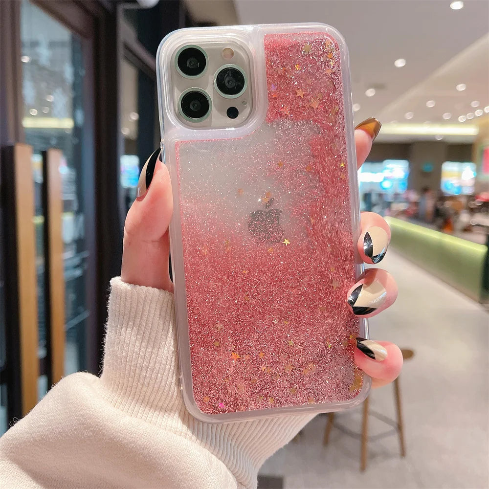 Luxuriöse Glitzer-Herz-Hülle für iPhone 17 Serie