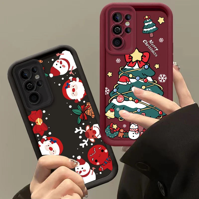Pixel 9 8 Huelle Weihnachten Cartoon Silikon Transparent Case