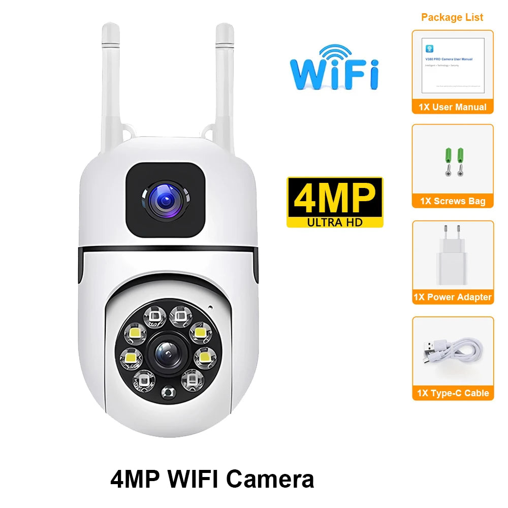 WiFi IP Kamera Dual Objektiv PTZ Indoor Monitor
