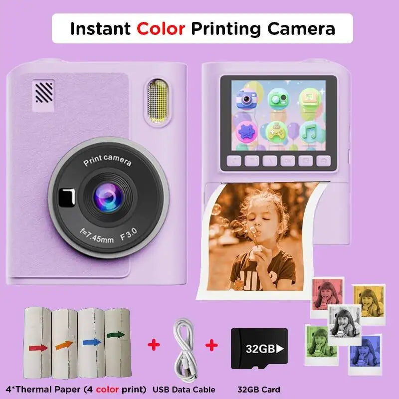 Kinder-Sofortdruckkamera mit Farbfilter und Spaß