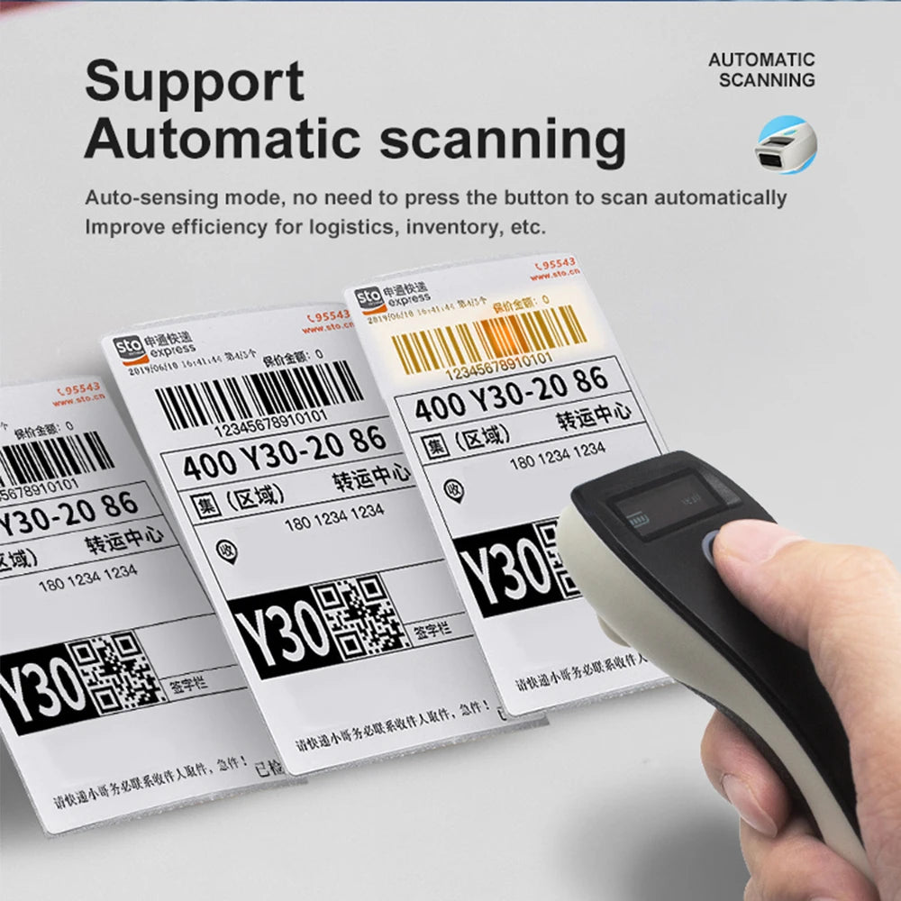 Kabelloser 1D 2D Mini Barcode Scanner Bluetooth Pocket