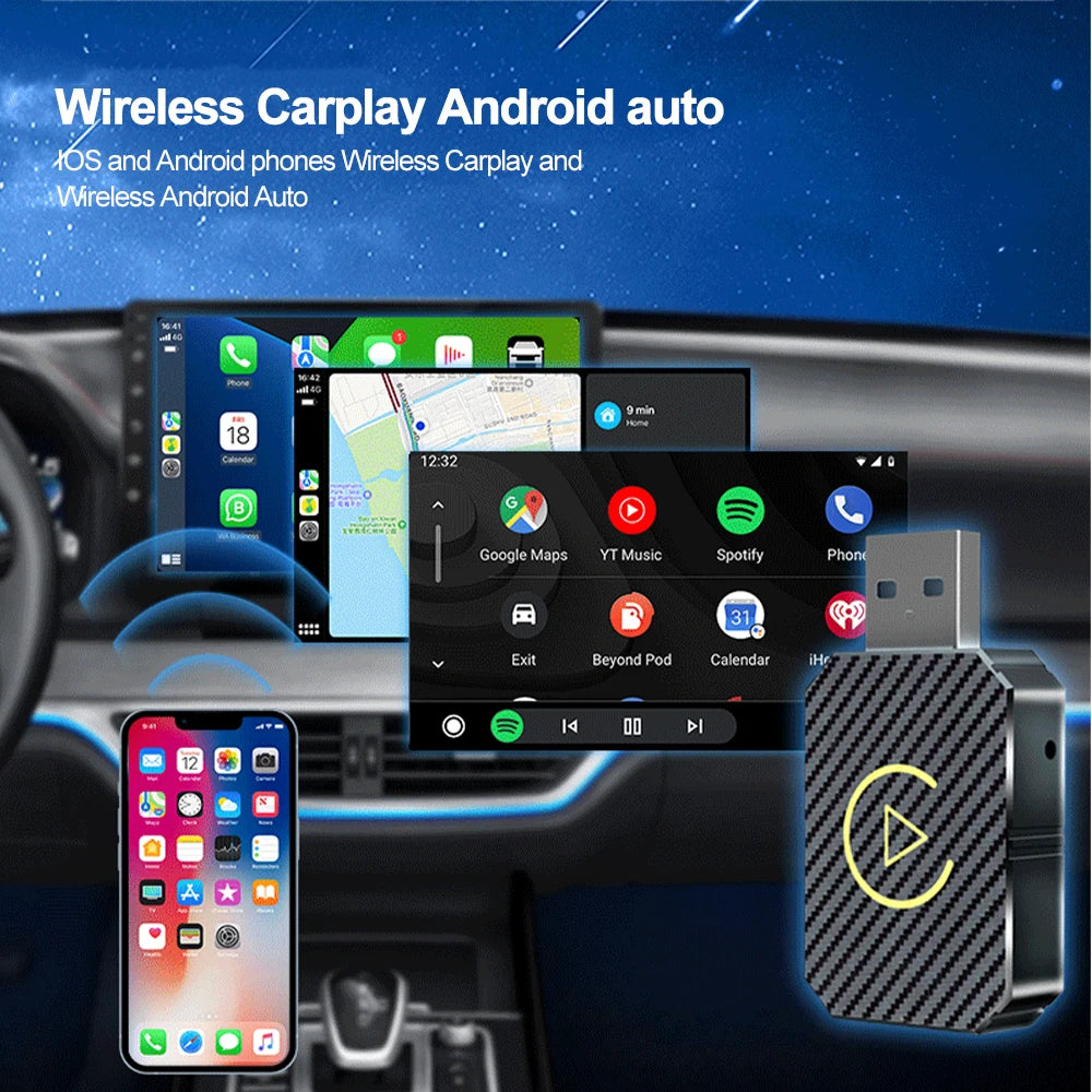 2in1 Wireless CarPlay Android Auto Adapter