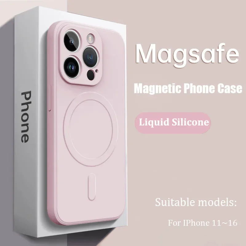 Luxury MagSafe silicone case for iPhone
