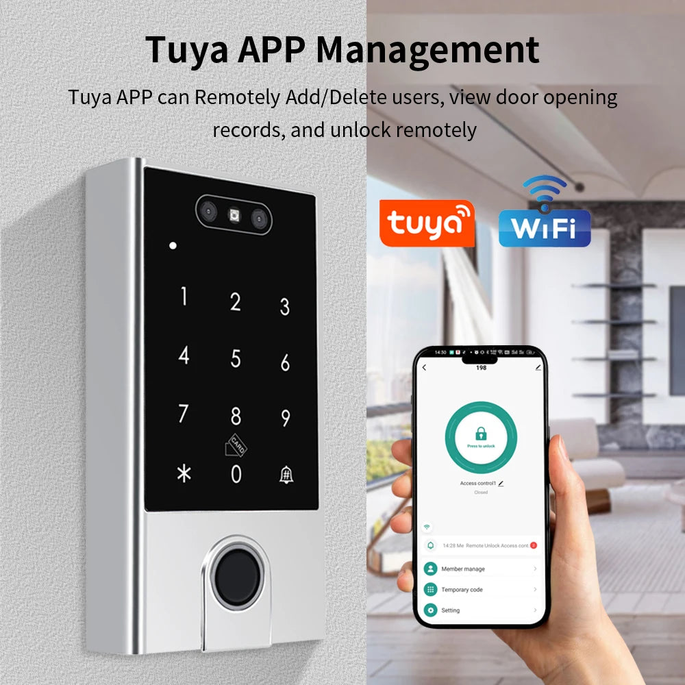 IP66 Tuya WiFi RFID access control with facial recognition