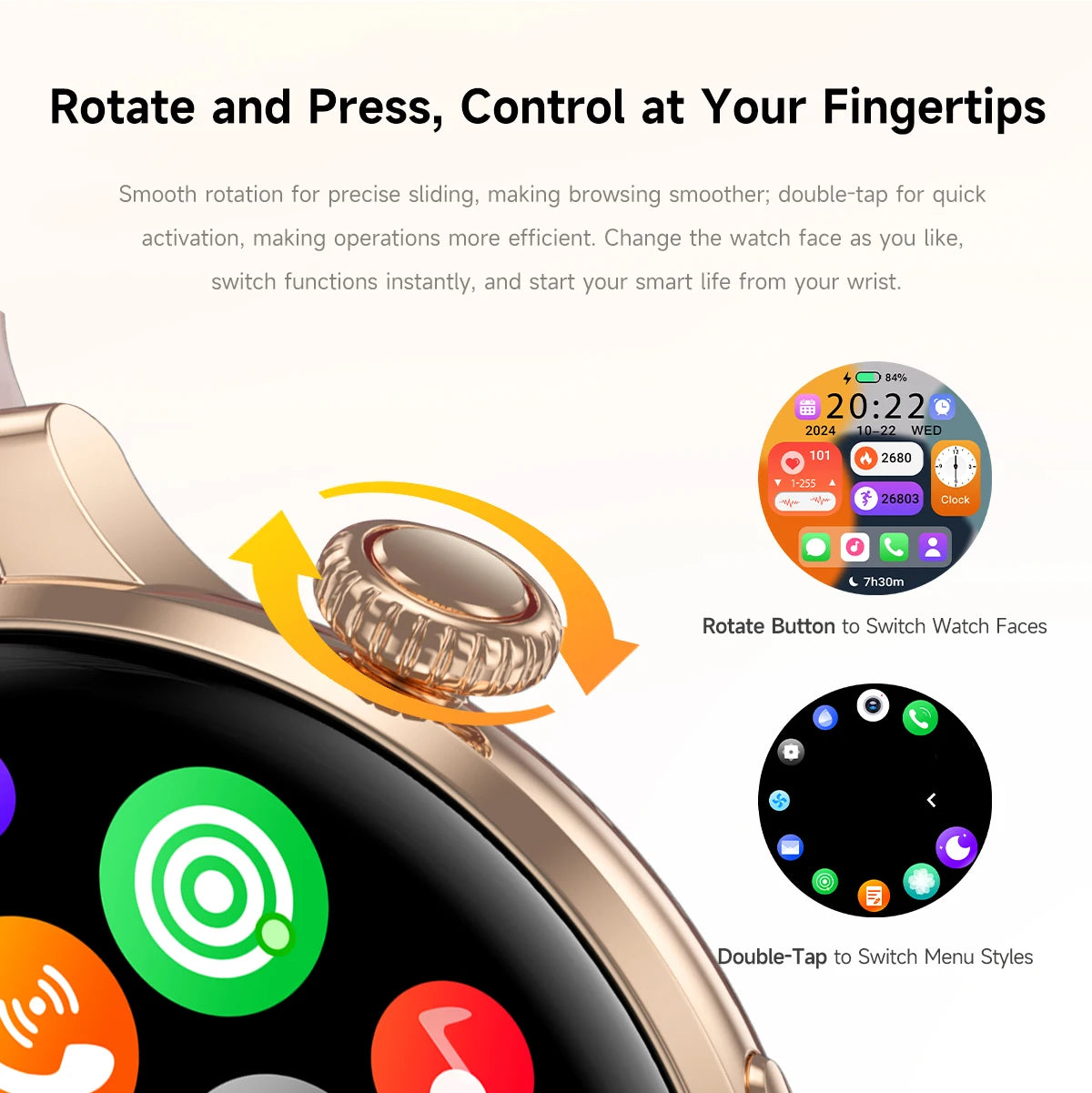 2025 Damen Smartwatch GPS Sport Gesundheit Bluetooth