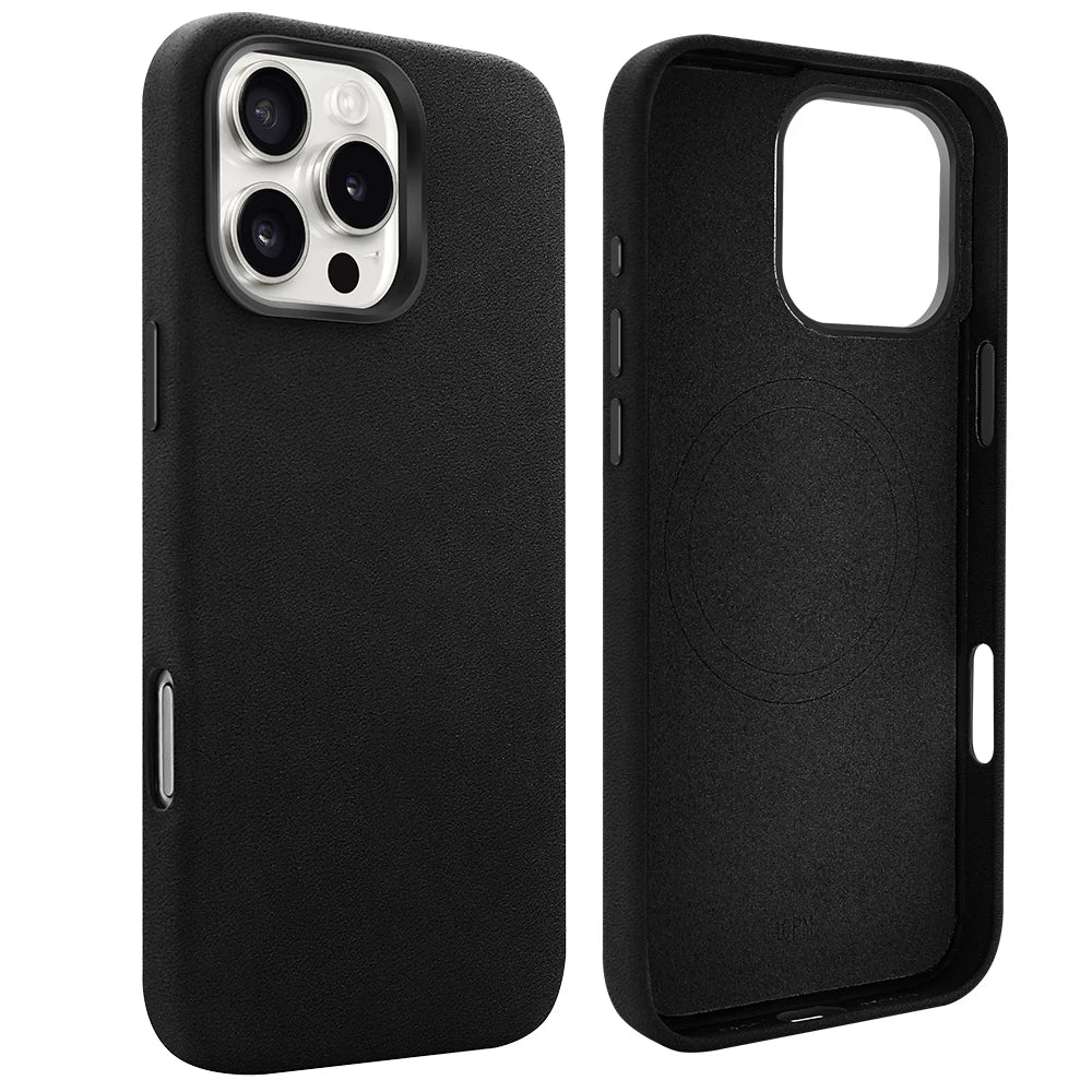 Wildleder Lederhülle für iPhone 17 mit MagSafe