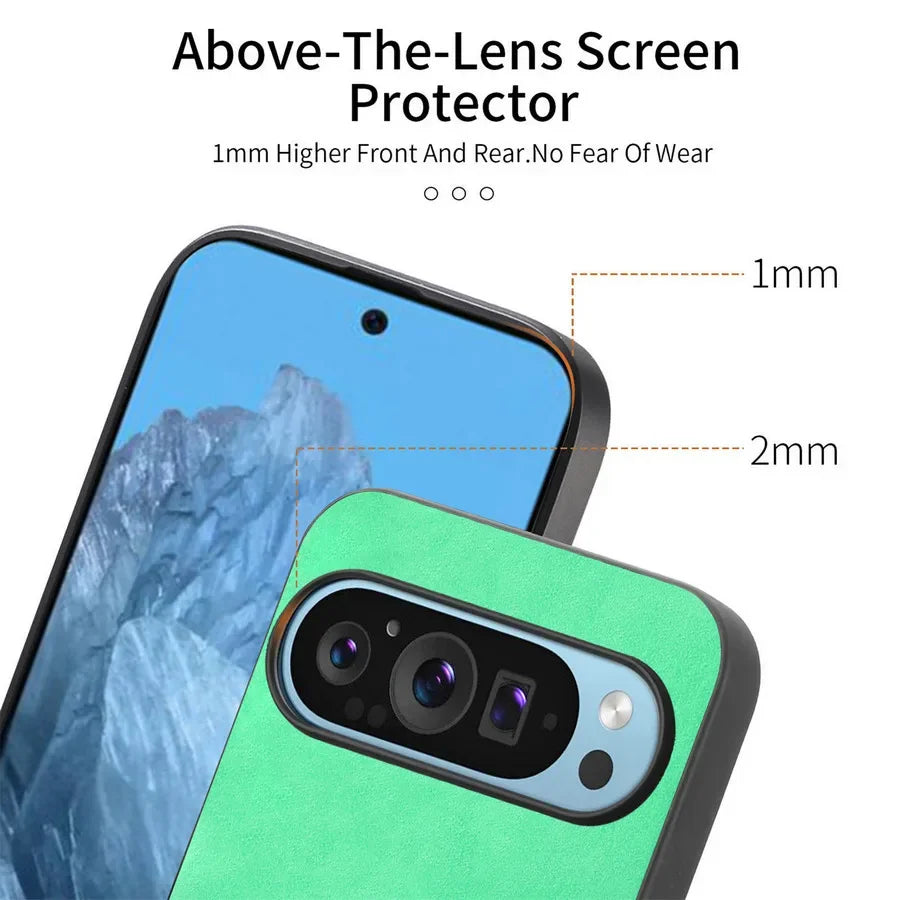 Luxury Leather Case for Pixel 9 Pro Magsafe