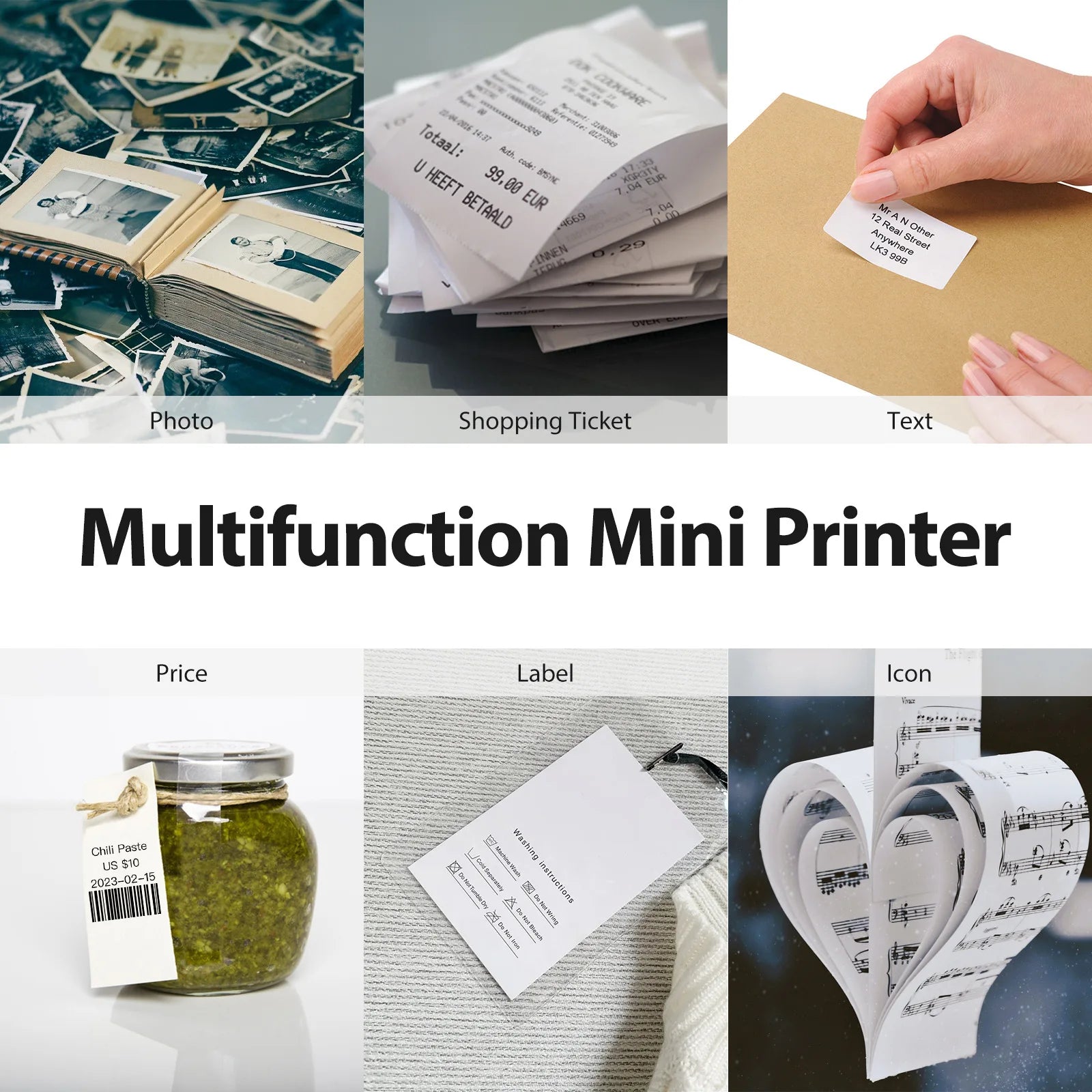 Aiyin Mini Thermodrucker Bluetooth Mobile Fotodrucker