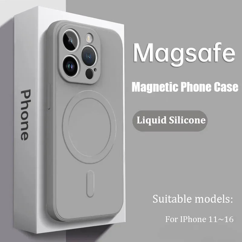 Luxury MagSafe silicone case for iPhone