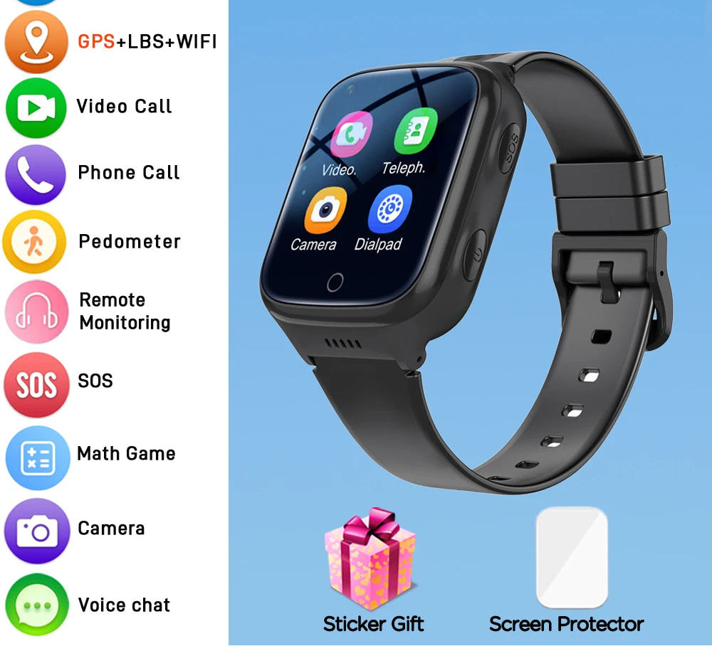 4G Kinder Smartwatch mit GPS, Videoanruf & SOS