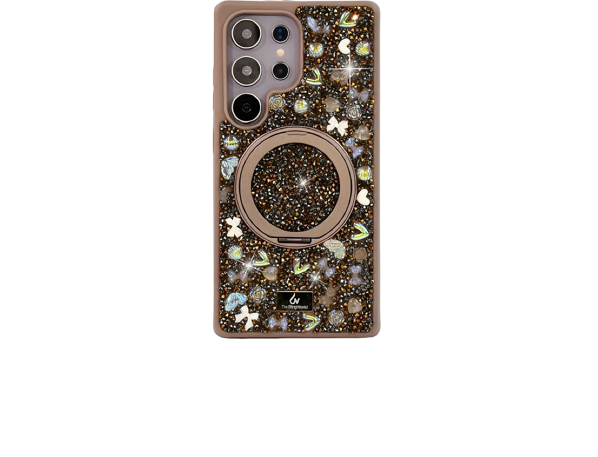 Deluxe Glitzer Strass Hülle mit Stand für Samsung S25