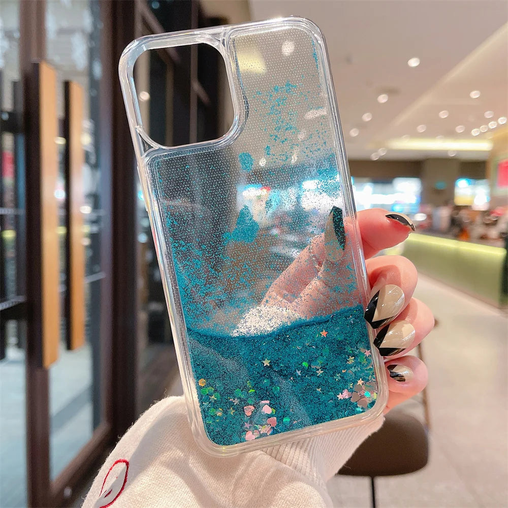 Luxuriöse Glitzer-Herz-Hülle für iPhone 17 Serie