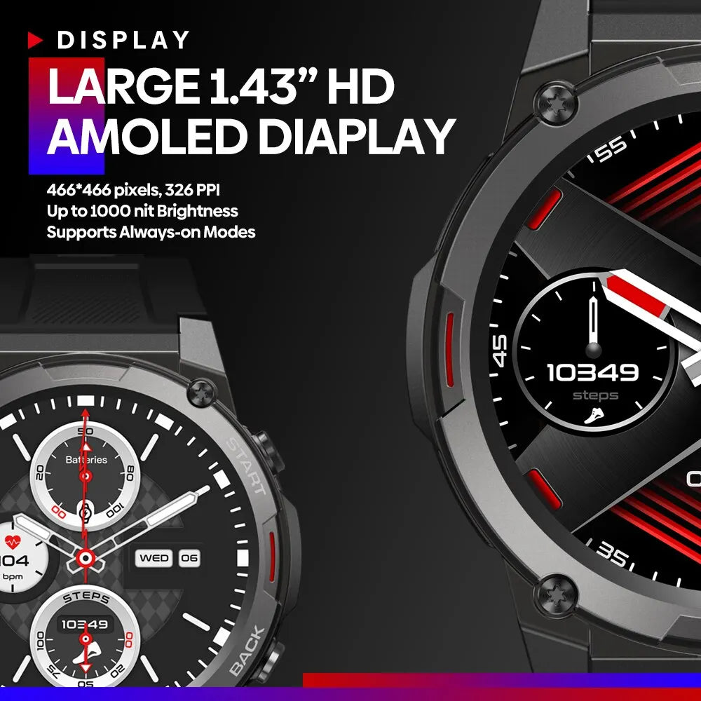 Robuste Smartwatch VIBE 7 PRO mit AMOLED & Anruffunktion