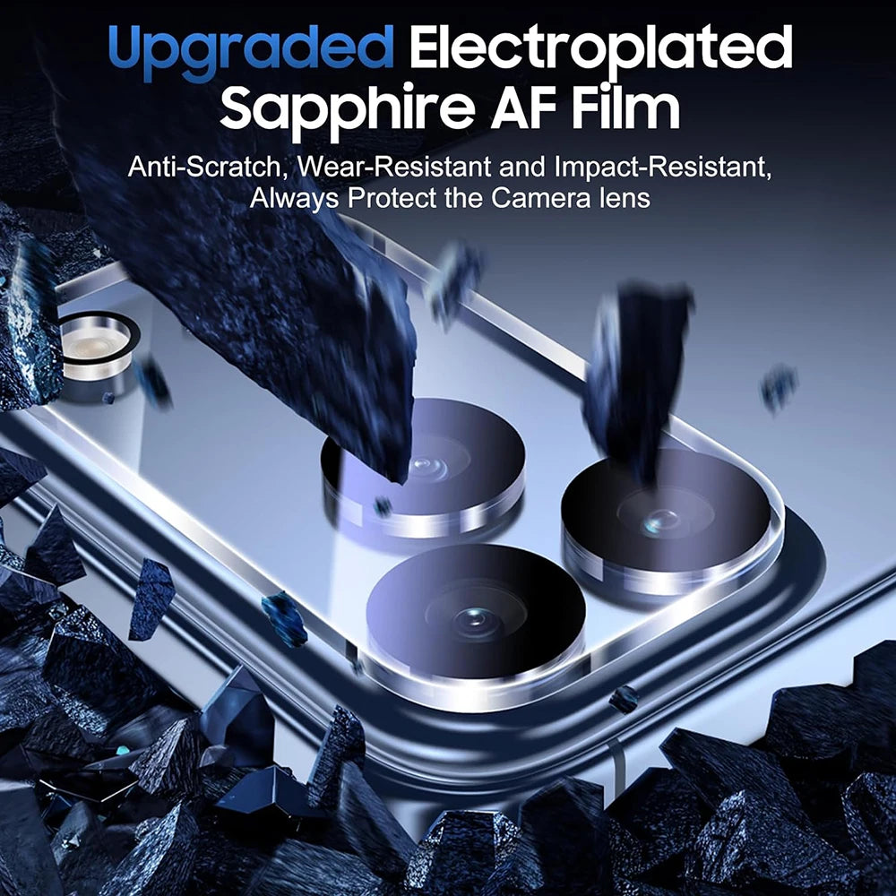 6-in-1 tempered glass set with camera protection for iPhone 17