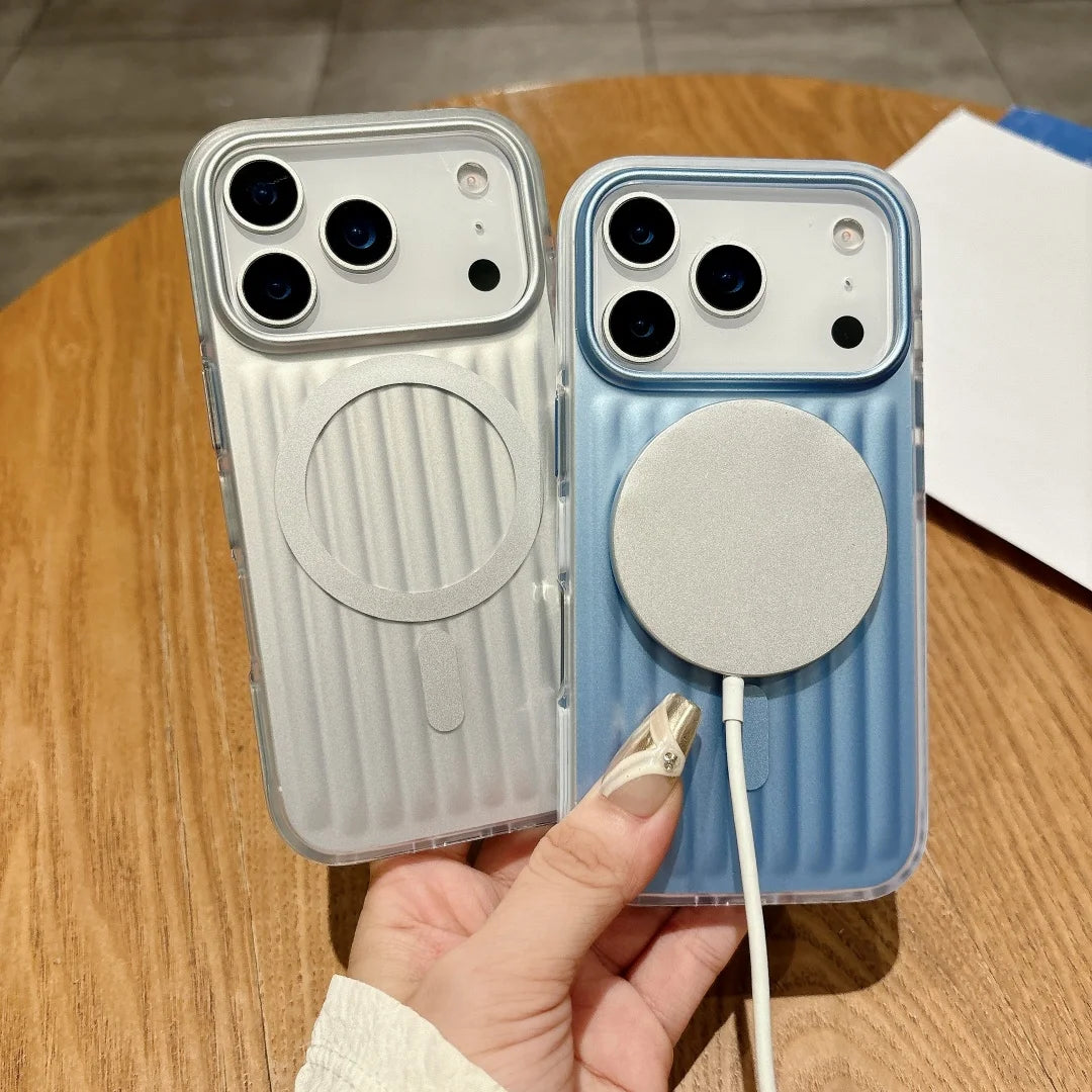 Luxuriöse Metall-Magnethülle für iPhone 17 Serie Matt
