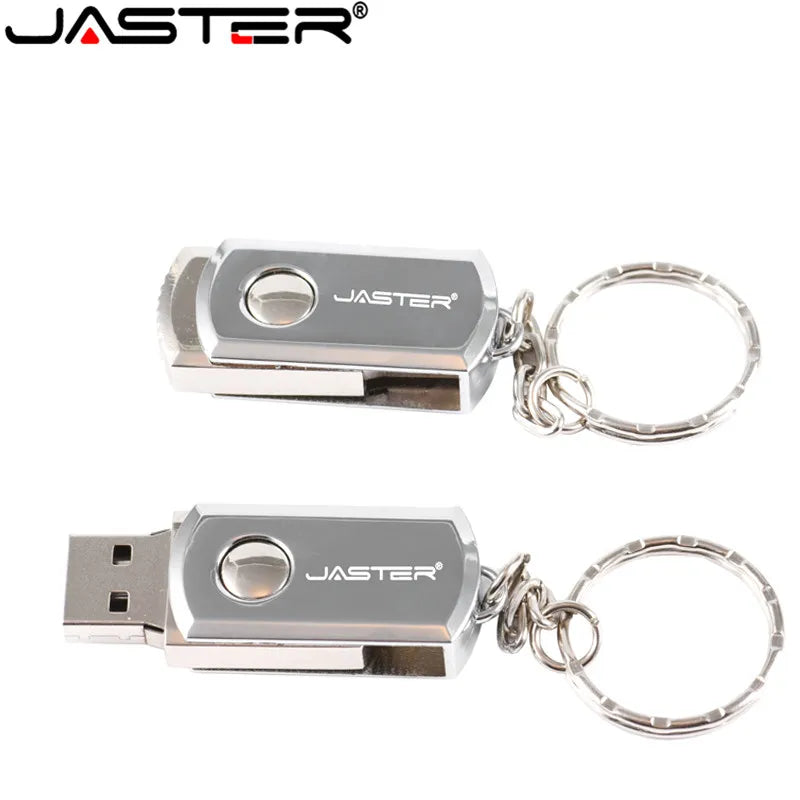JASTER USB-Stick Metall drehbar mit Schlüsselring