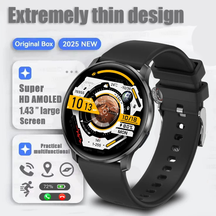 2025 Damen Smartwatch GPS Sport Gesundheit Bluetooth