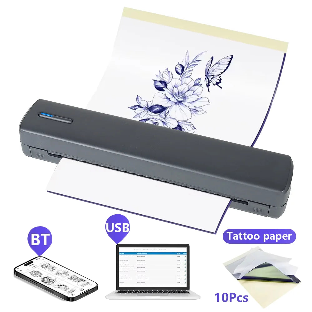C80 Wireless Tattoo Stencil Printer, A4 Thermal Printing