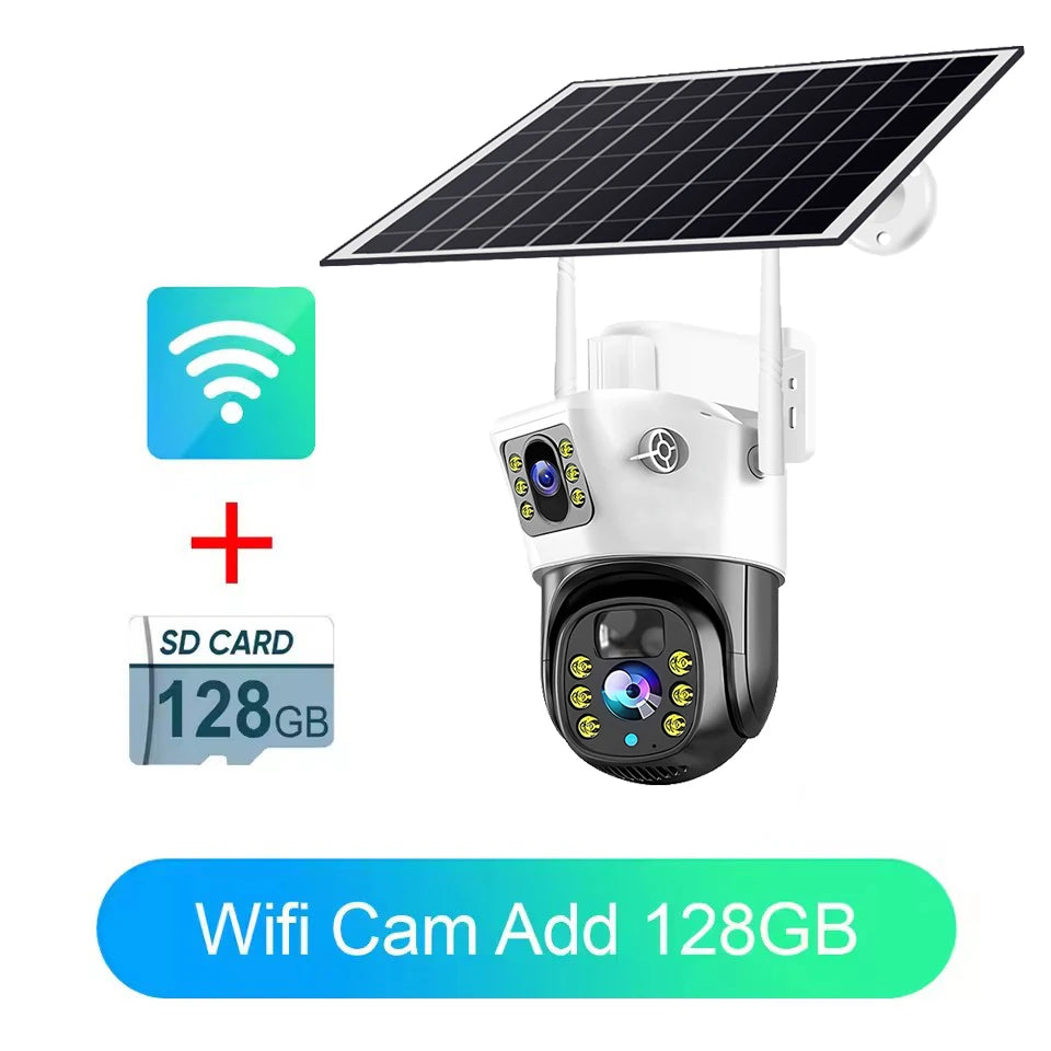 WiFi Dual-Lens Camera 4G Solar Night Vision Outdoor