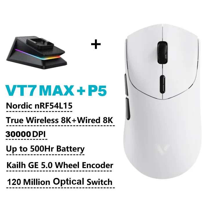 Leichte Wireless Gaming-Maus mit 8K Polling-Rate