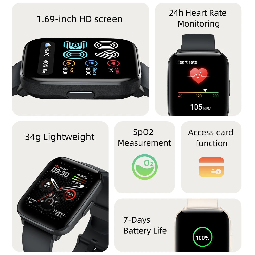 Sportliche wasserdichte Smartwatch für Männer 2025