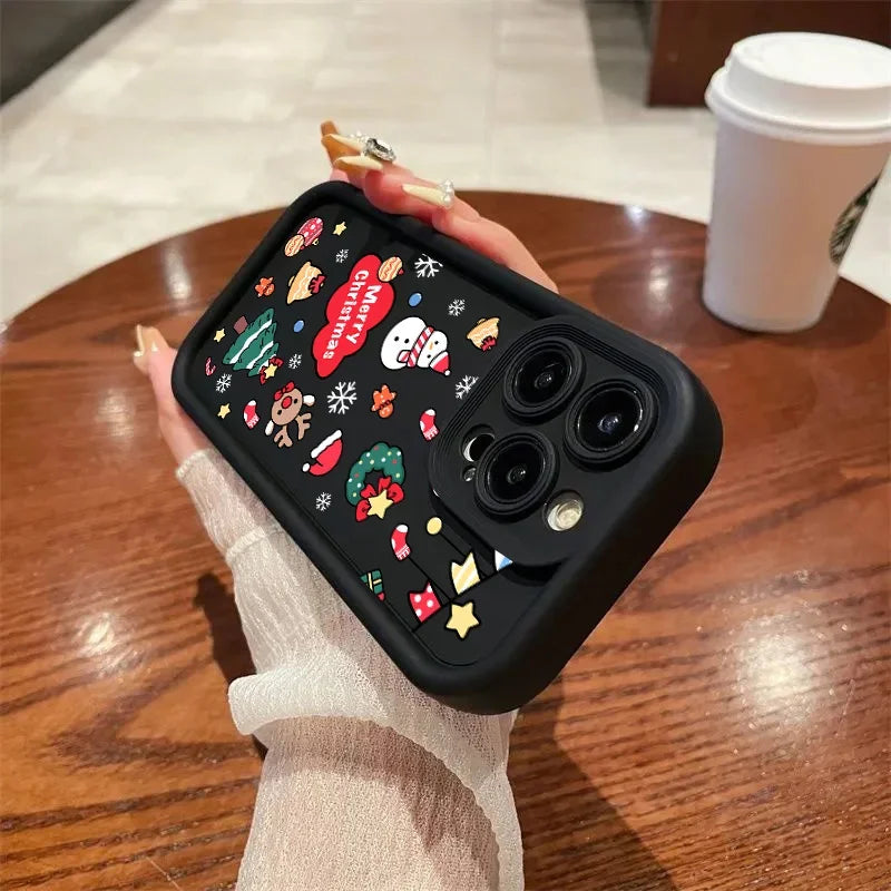 Pixel 9 8 Hülle Weihnachten Cartoon Silikon Vollschutz Case