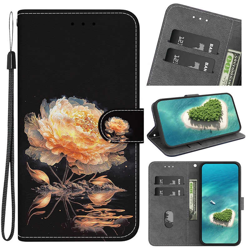 Stand Flip Wallet Hülle für Samsung Galaxy S25 Cartoon