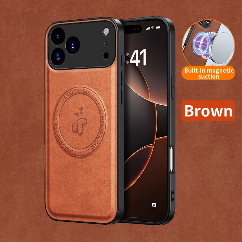 Lederhülle Magnetisch für iPhone 17 Pro Max