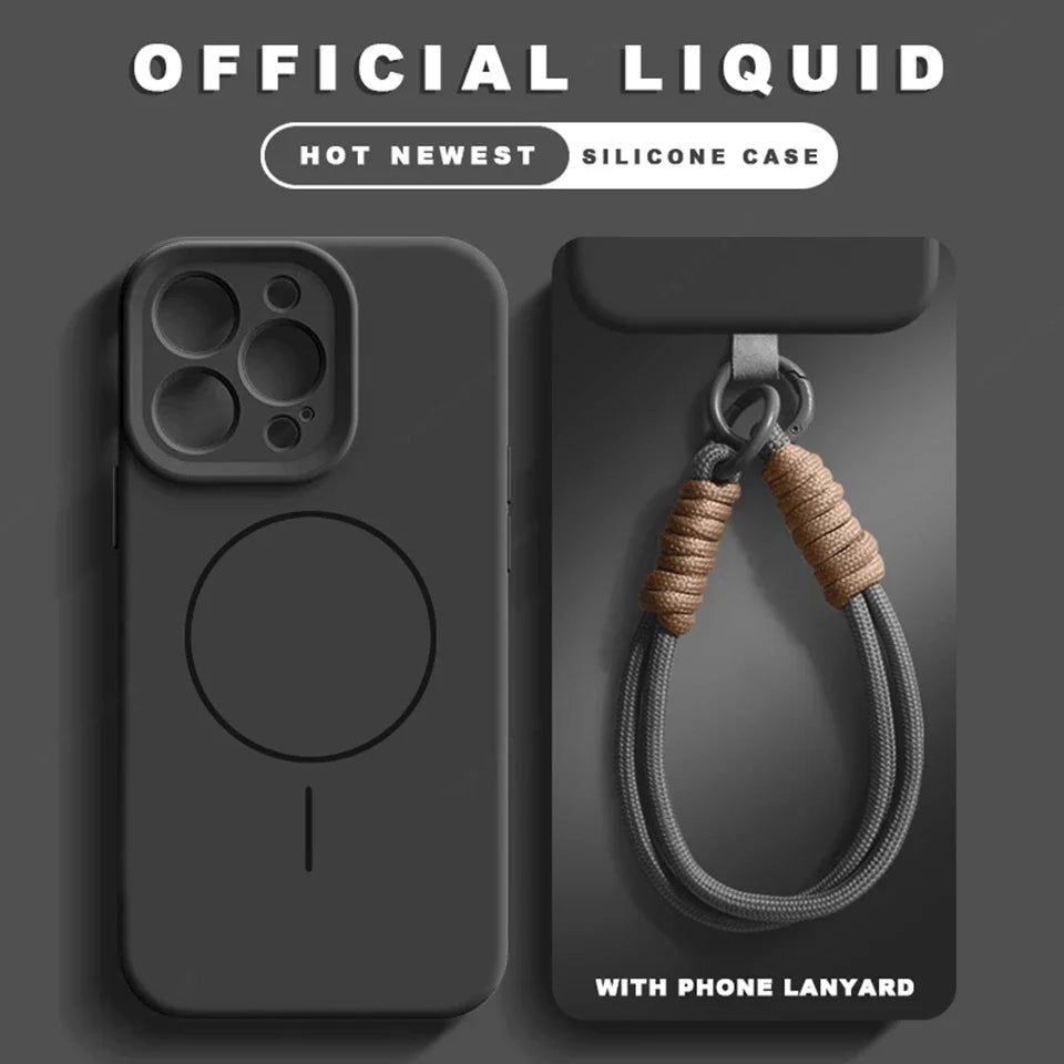 MagSafe Silikonhülle mit Lanyard für iPhone 17