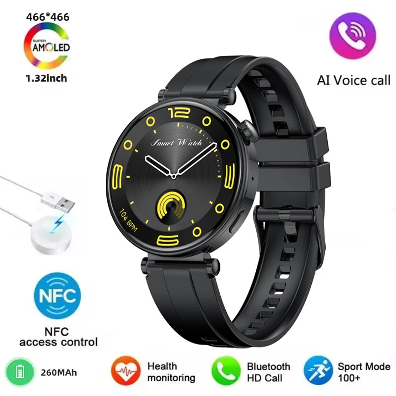 Elegante Damen Smartwatch GPS NFC Fullscreen 2025