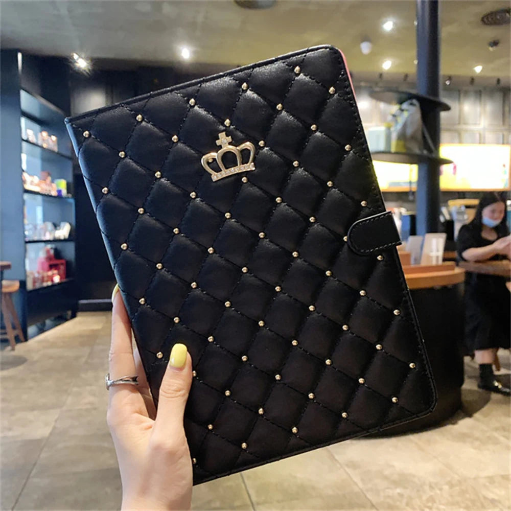 Étui intelligent en cuir d'agneau pour modèles iPad