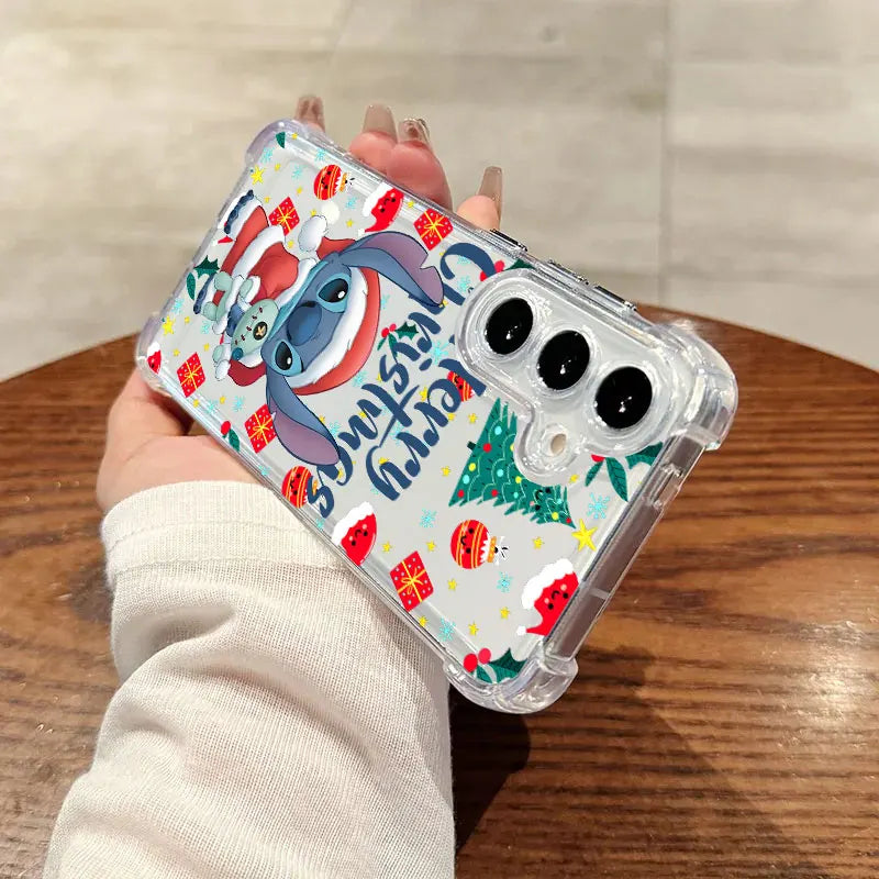 Weihnachts-Lilo & Stitch Hülle für Samsung S25
