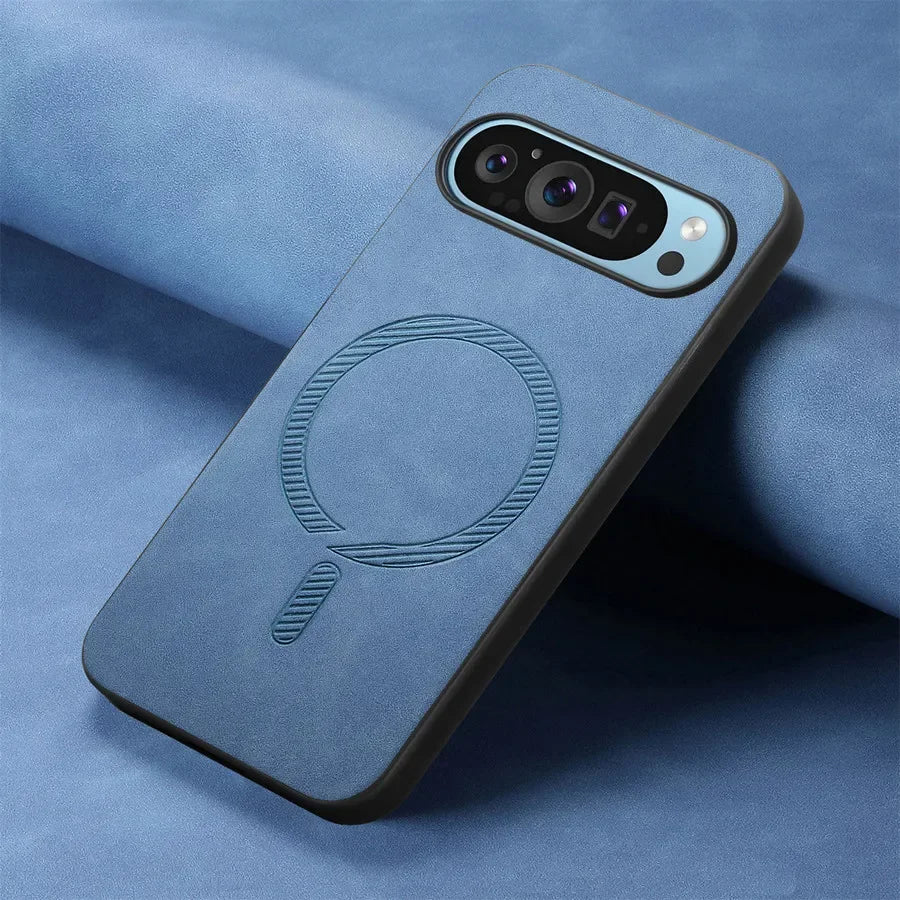 Luxury Leather Case for Pixel 9 Pro Magsafe