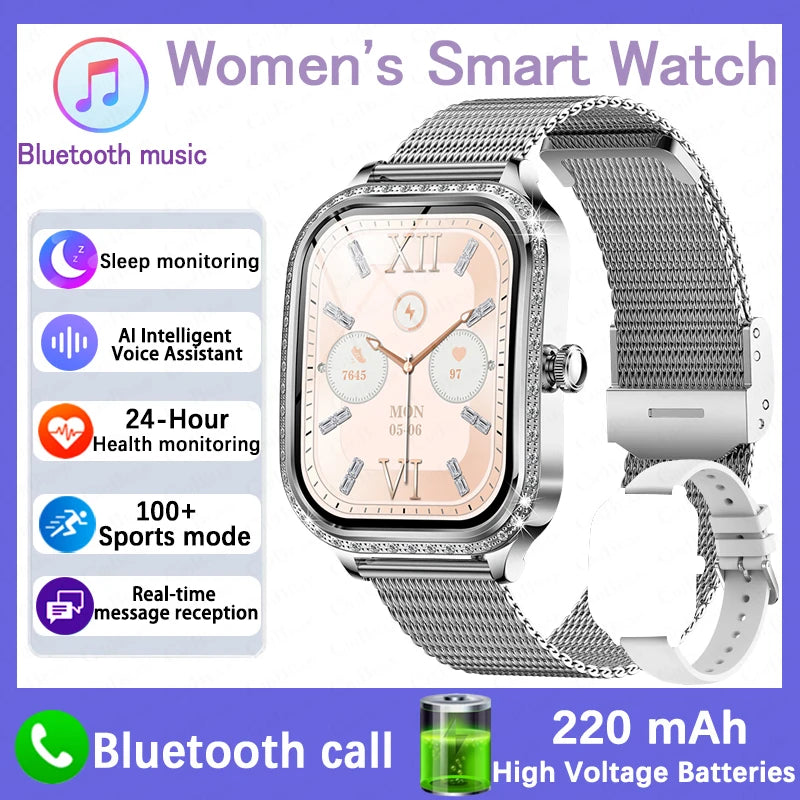 Elegante Damen Fitness Smartwatch mit Anruffunktion