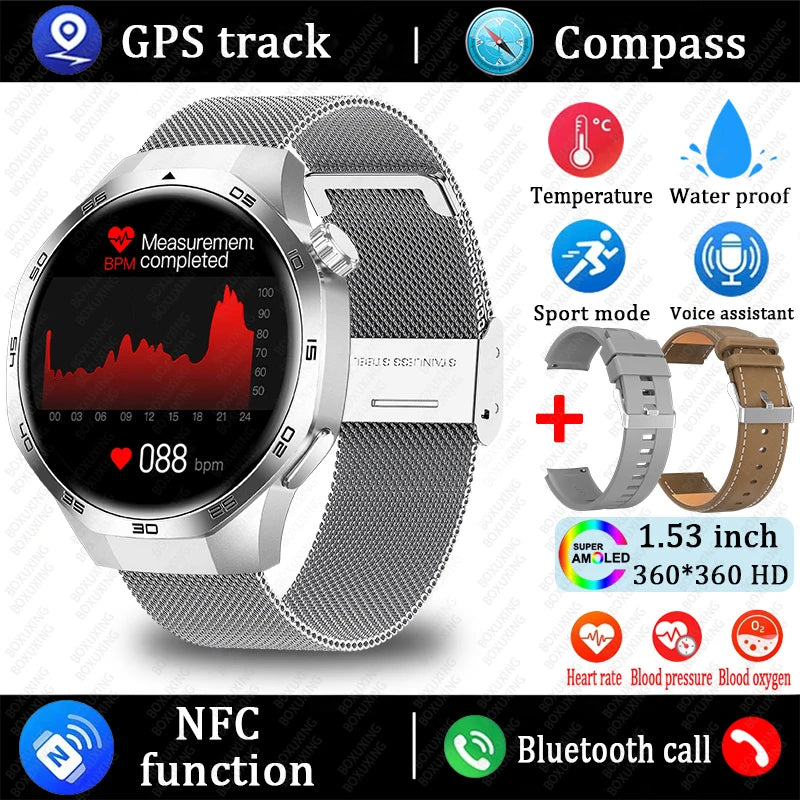 2025 Neue 5 MAX Smartwatch HD AMOLED GPS NFC Anruf
