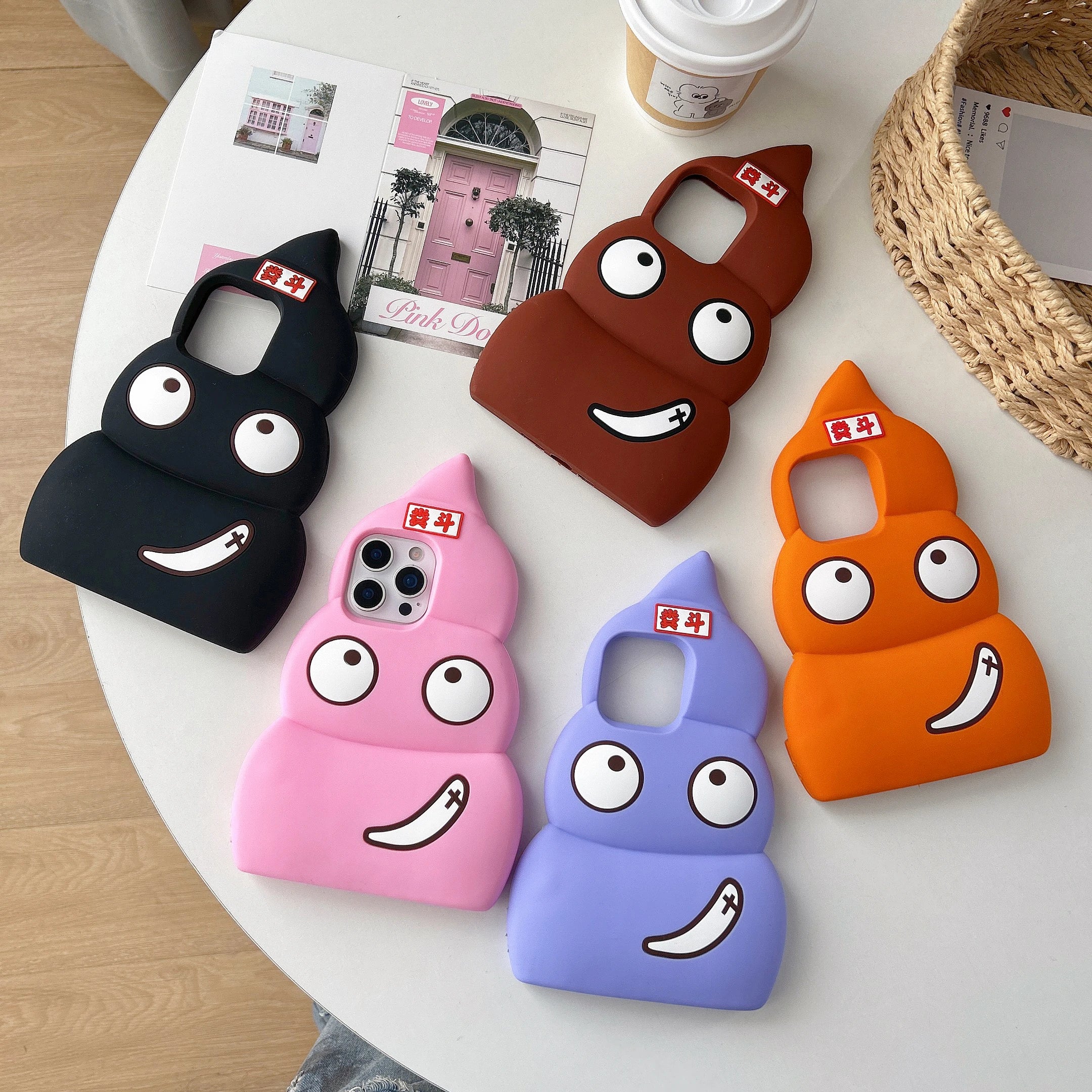 3D Poop Cartoon Hülle iPhone Silikon lustig weich