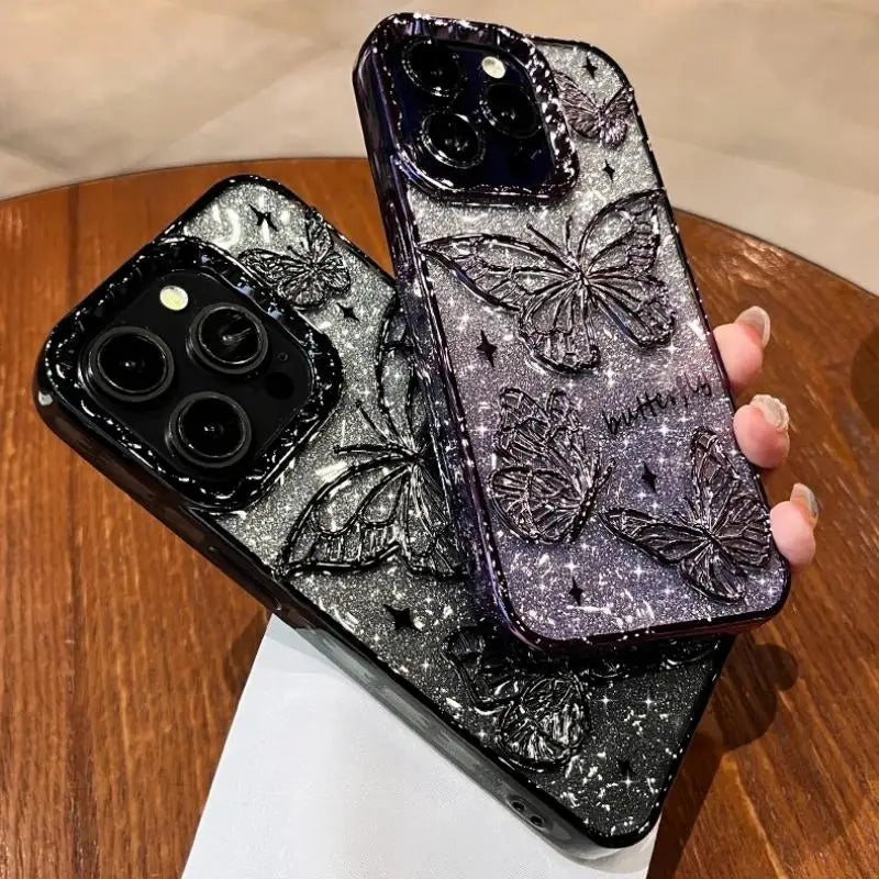 3D Bling Glitzer Schmetterling Hülle für iPhone 17