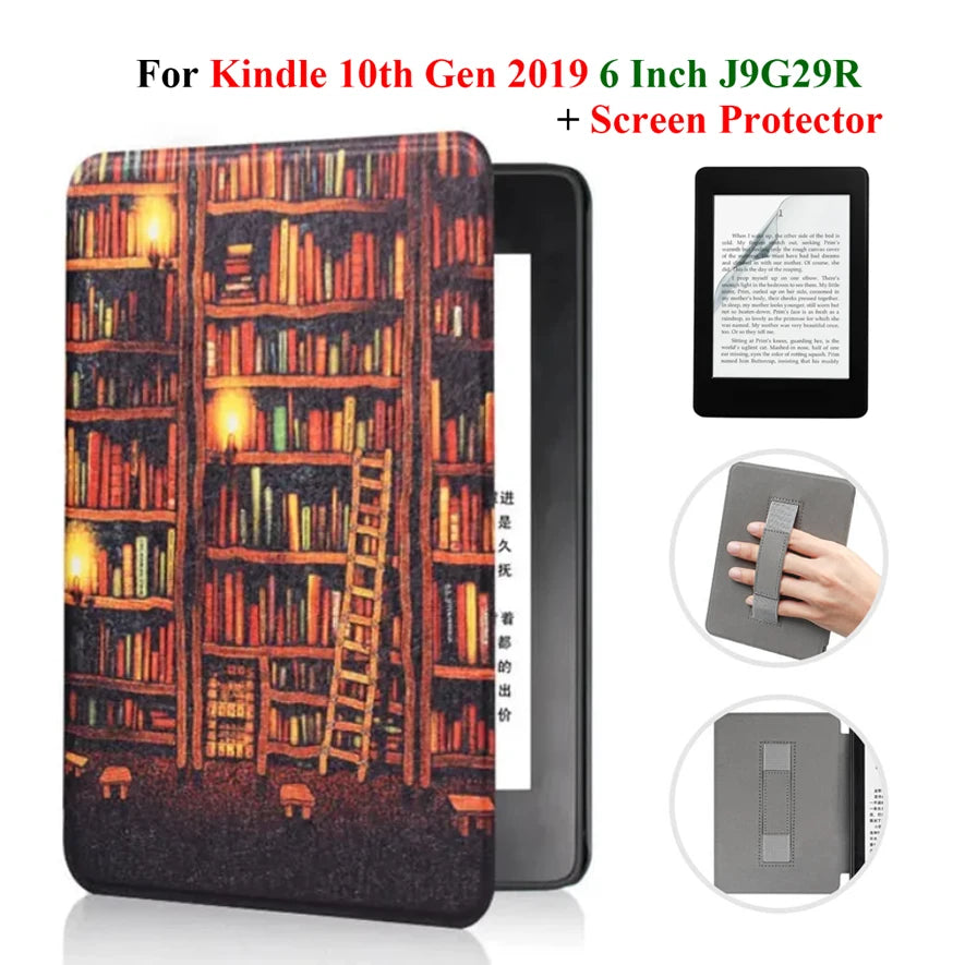 Étui + protection d'écran pour Kindle 10e génération 6 pouces
