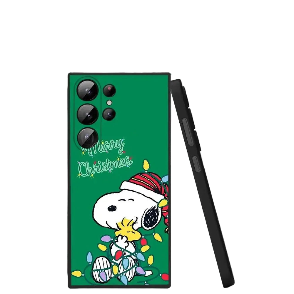 Cartoon Snoopy Christmas phone case for Samsung S25