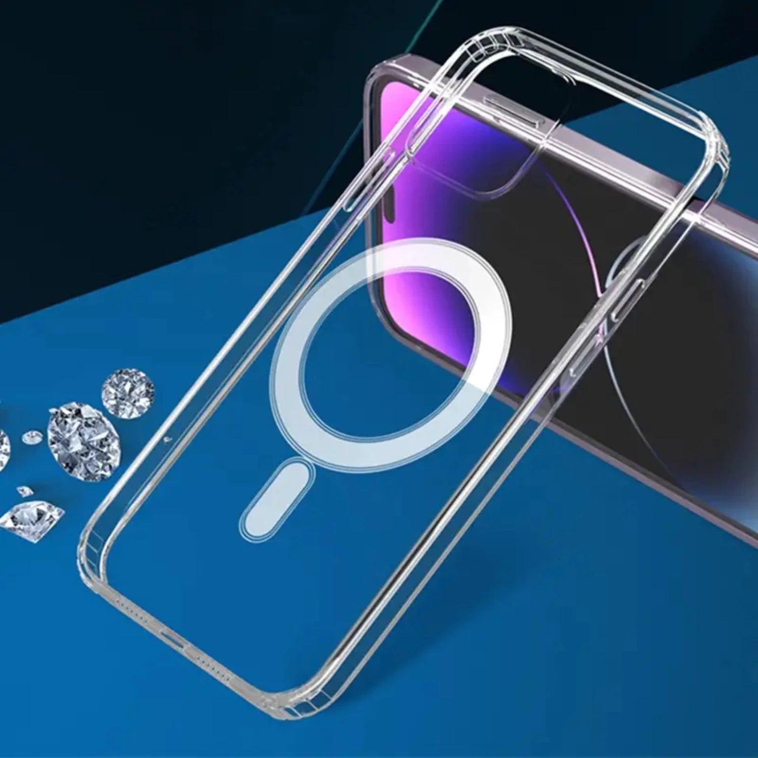 Magnetische transparente iPhone 14 Hülle