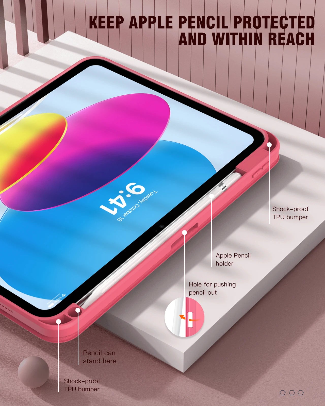 iPad 10 Case 2022 with Pen Holder