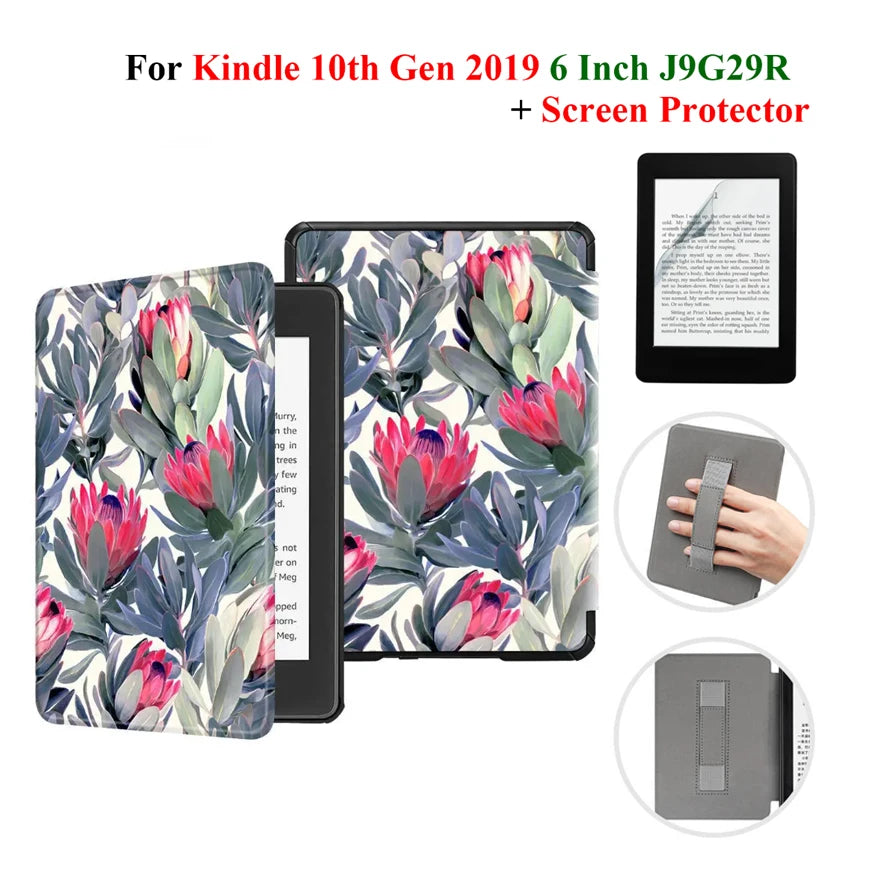 Étui + protection d'écran pour Kindle 10e génération 6 pouces