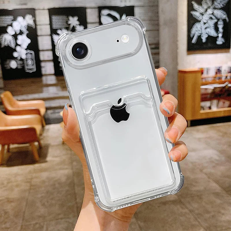 Schockresistente Klare Wallet Hülle für iPhone 17 Pro Max