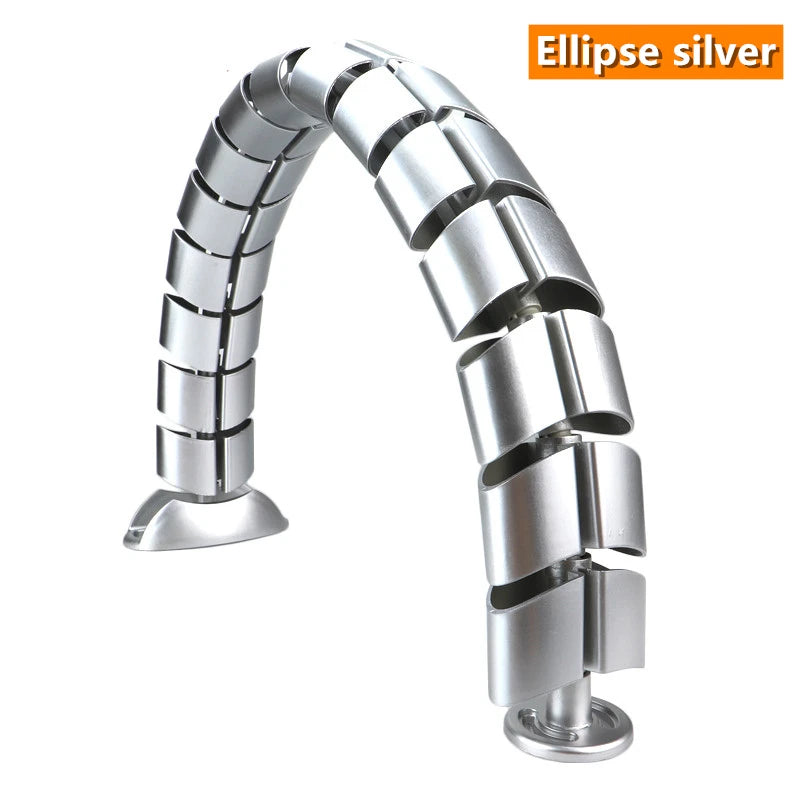 Schwarzes verstellbares Kabelmanagement für Stehpulte