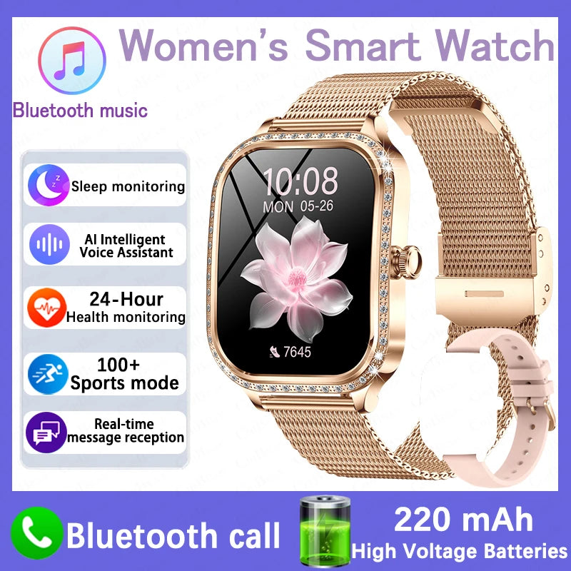 Elegante Damen Fitness Smartwatch mit Anruffunktion