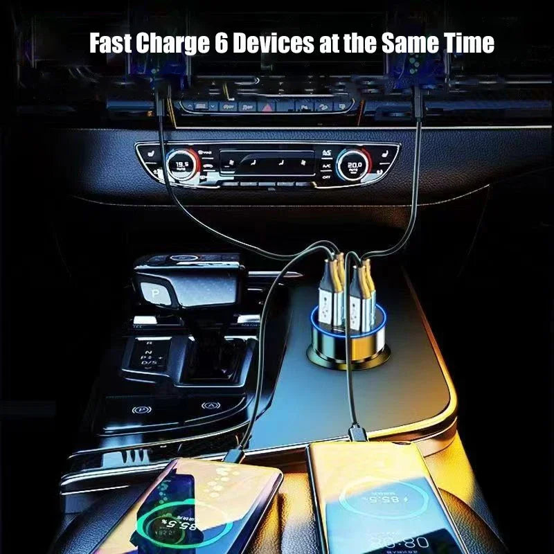 UYUXIO 6-in-1 USB-C Autoladegerät Adapter PD