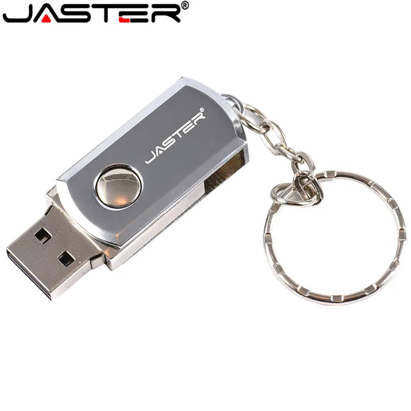 JASTER USB-Stick Metall drehbar mit Schlüsselring