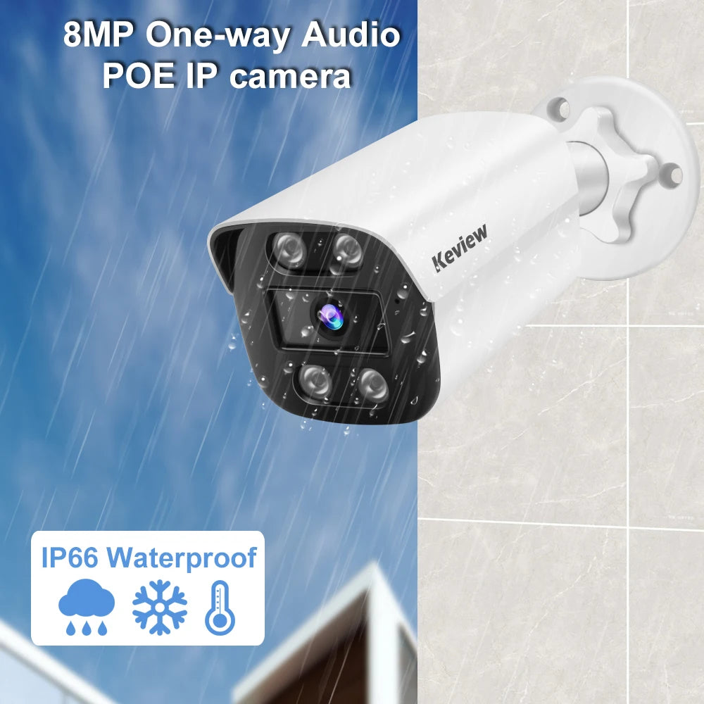 4K 8MP PoE Outdoor Waterproof Surveillance Camera