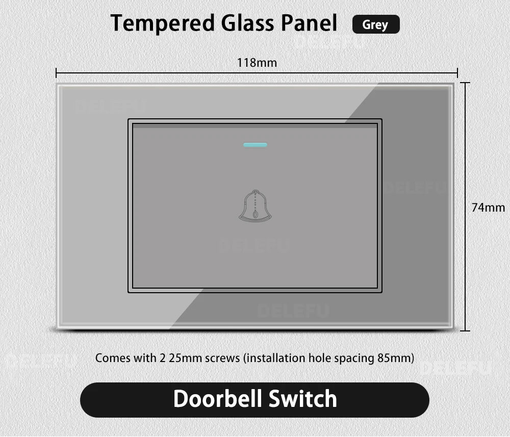 Grau Glas Smart Steckdose USB C & Wifi Schalter